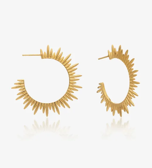 Electric Goddess Statement Hoop Earrings